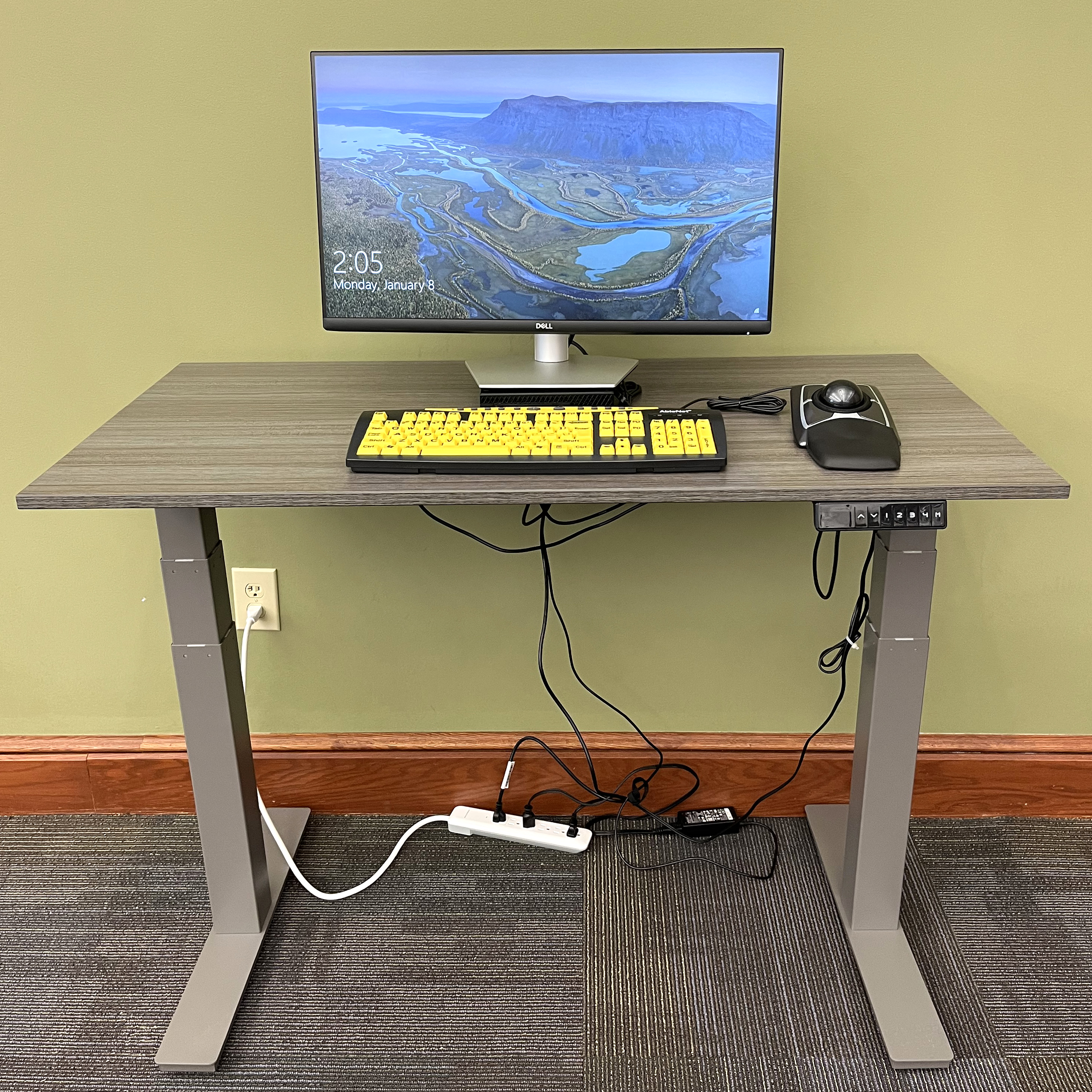 Assistive Computer on adjustable desk