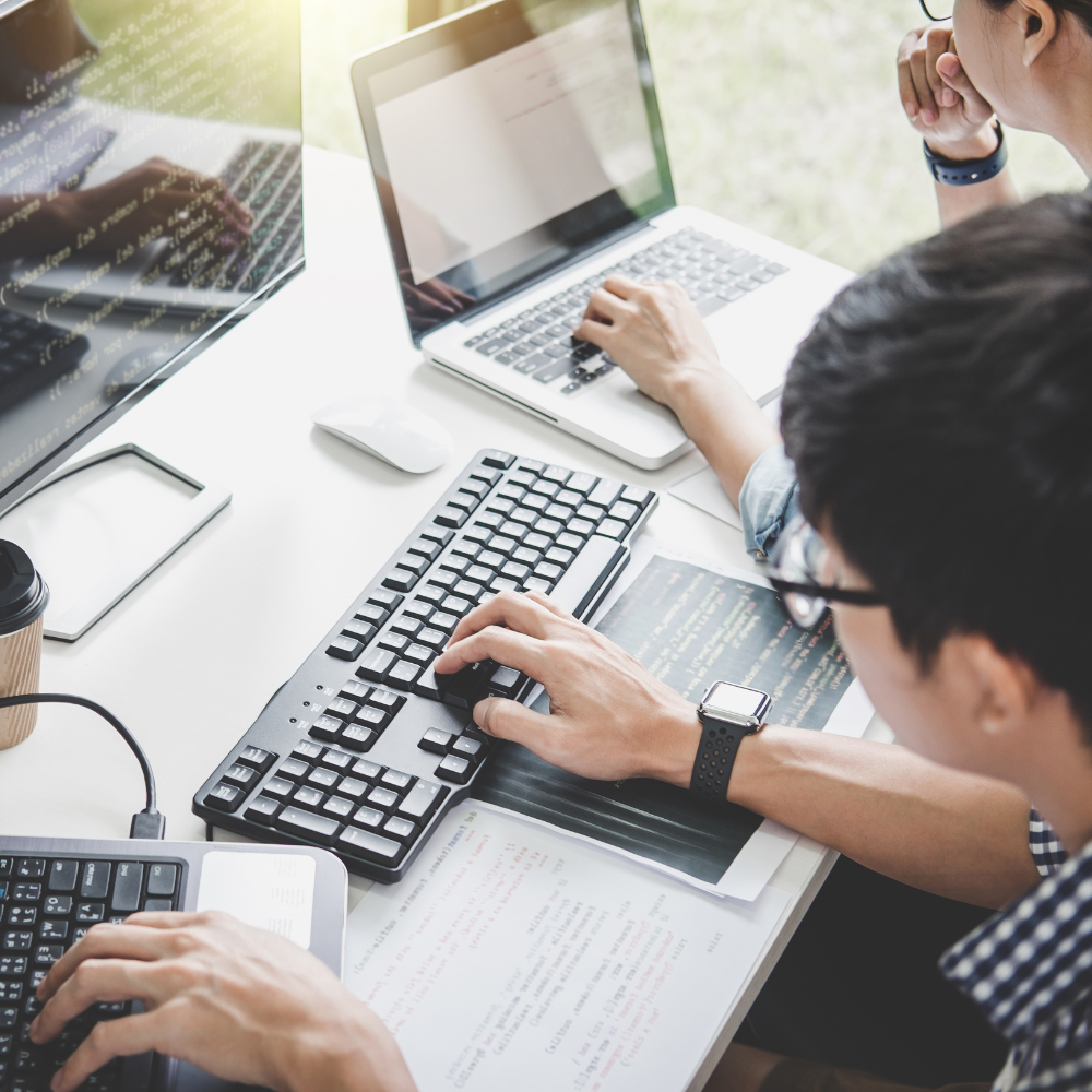 People working on computers